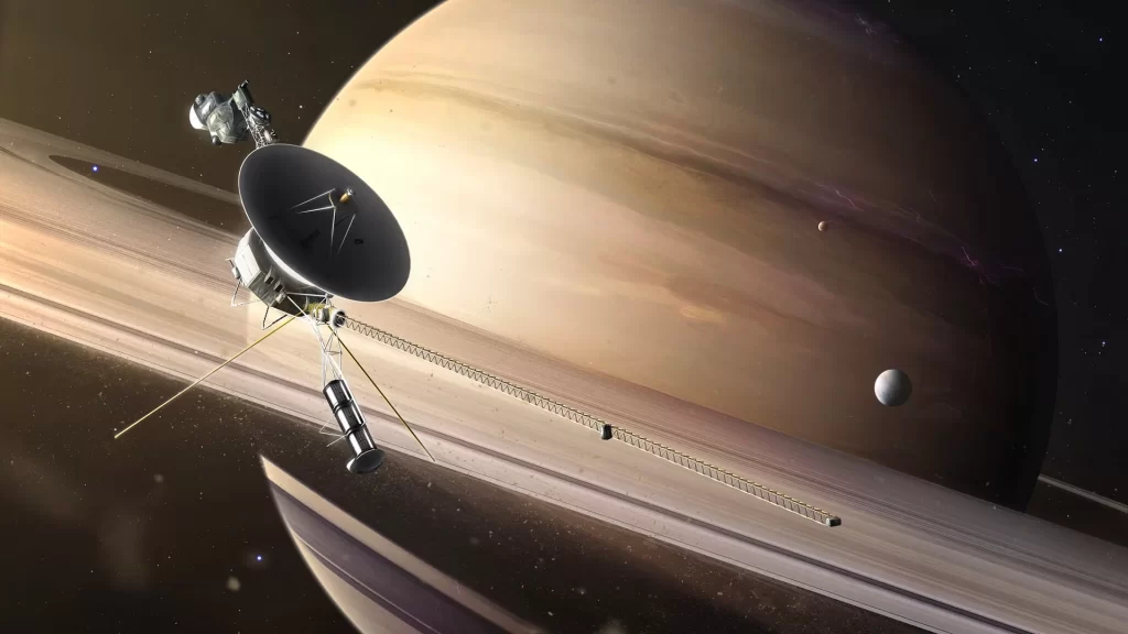 NASA's Voyager 1 passing through Saturn