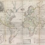 Antique world map showing continents, representative image