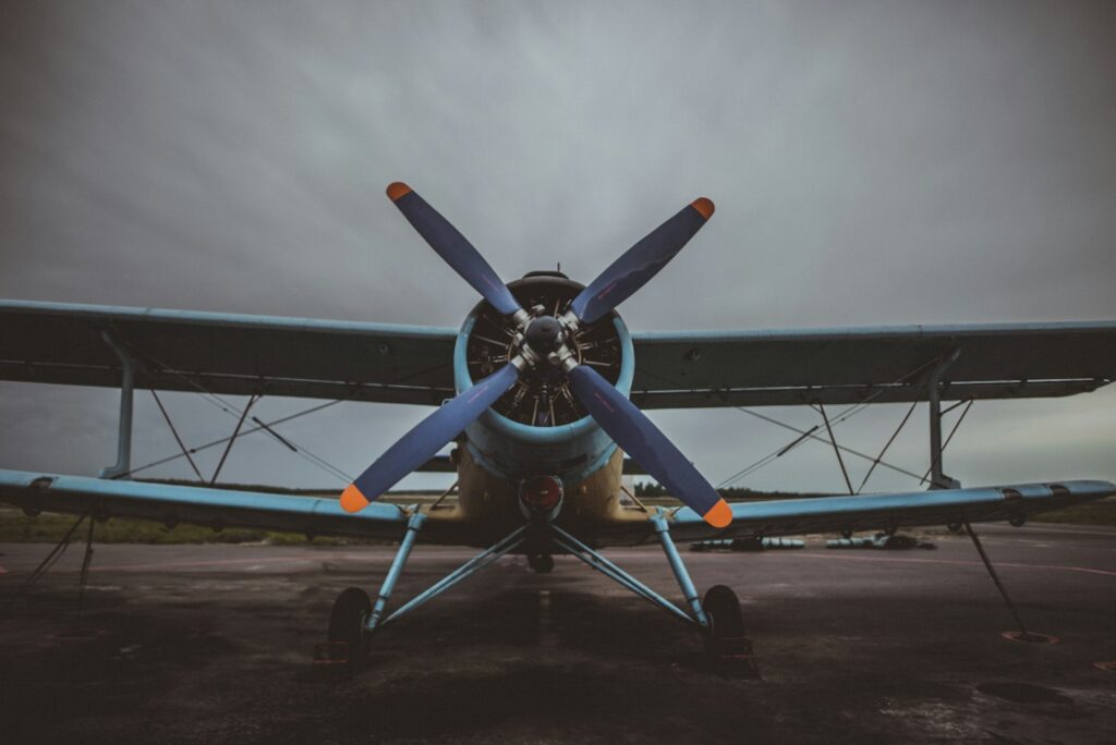 Biplane during daytime, representative image
