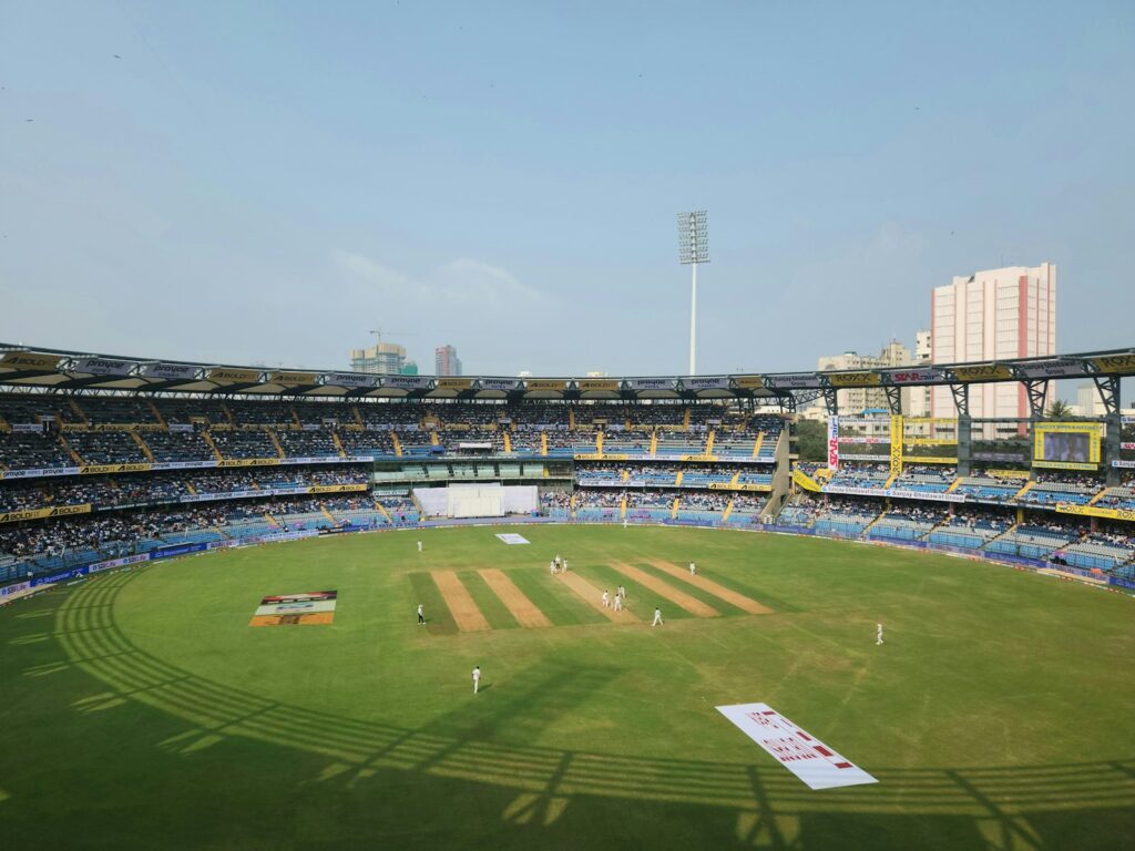 Cricket stadium filled with spectators, representative image