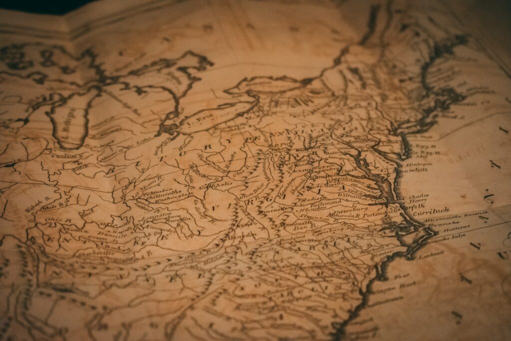 Geographical map sketch, representative image