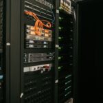 Rack of servers in a server room, representative image