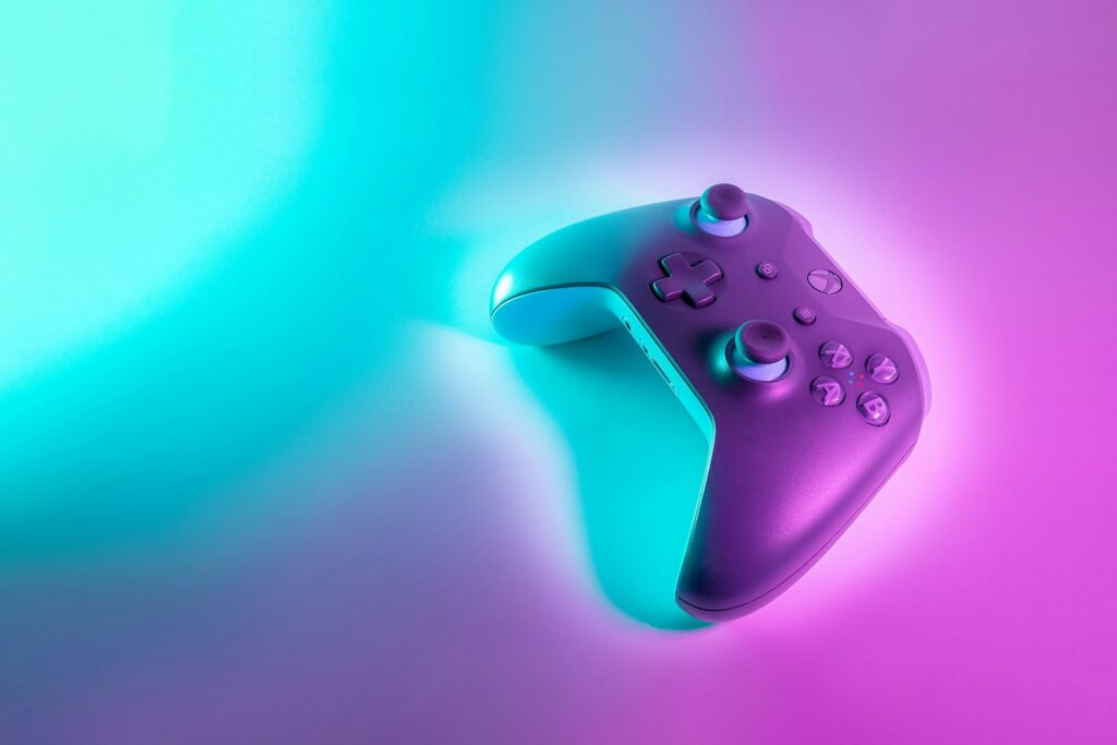 Red Xbox game controller, representative image