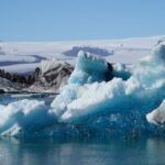 Icebergs in Arctic waters, symbolic of the Greenland region where the US is expanding its military presence