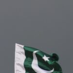 Pakistani national flag, symbolizing Pakistan's diplomatic engagement with Iran