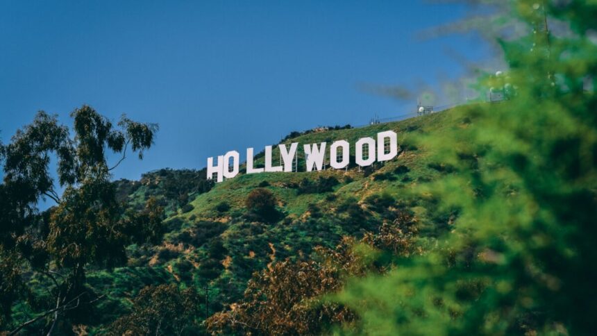 The Hollywood sign overlooking Los Angeles
