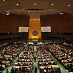 Interior of the United Nations General Assembly Hall in New York