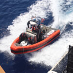 US Coast Guard cutter Vigilant crew seizes suspected drugs from a go-fast vessel in the Caribbean Sea