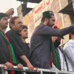 KP Chief Minister Sohail Afridi addressing PTI supporters in Charsadda as governor rule in KP is debated