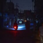 A Lahore locality in darkness during routine loadshedding