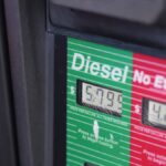 Diesel price display on a gas pump at a QuikTrip station in Greenwood Village, Colorado